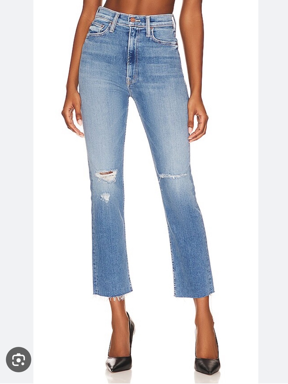 MOTHER High Waisted Rider Ankle Fray Jeans Size 26